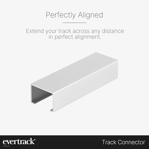 Curtain Track - Ceiling Mounted Curtain Rail for Curtains, Drapes, and Room Dividers - USA Made - Medium (16 Feet), Anodized Silver - color: Anodized Silver, size: Medium (16 Feet)