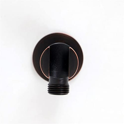 Hand Held Shower Head Holder with Hose Connector Shower Wand Holder Wall Mount Handheld Shower Handle Sprayer Holder Shower Hose Adapter Shower Elbow with Spray Head Bracket Oil Rubbed Bronze - color: Oil Rubbed Bronze