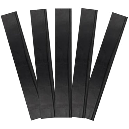 Abaodam 5pcs 25cm Replacement Rubber Squeegee Strips for Window and Shower Door Cleaning, Stainless Steel Holder Compatible, Sturdy Water Scraper for Glass Surfaces and Household Use