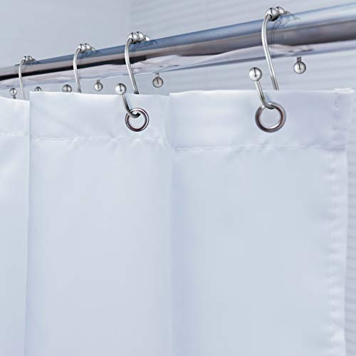 Hotop Shower Curtain Hooks Rings Rust Resistant Stainless Steel Hook Hangers for Bathroom Shower Curtain Kitchen Utensils Clothes Towels(12 Pieces)