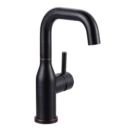 Bar Faucet Oil Rubbed Bronze: ARCORA Single Hole Wet Bar Sink Faucet - Prep Sink Faucet 360 Swivel - Small Kitchen Bathroom Tap with cUPC Supply Lines - color: Oil Rubbed Bronze