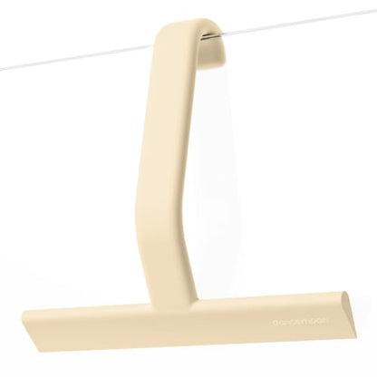 JustHang Shower Squeegee with Built-in Hook, 10'' Sand Beige | Award-Winning Design, All-One-Piece Soft-Touch Silicone, for Glass Door, Bathroom, Window, Mirror, Tile Wall, Car - color: Sand Beige