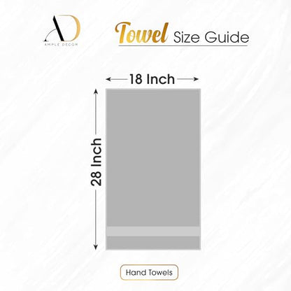 100% Cotton Hand Towels 18x28 Inches, 600 GSM, Soft & Absorbent, Set of 6, Brown - color: Brown, size: Hand Towel Set of 6