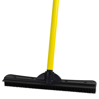 FURemover Pet Hair Removal Rubber Broom, 58" Telescopic Handle | Multi-Surface Rubber Broom with Built in Squeegee Edge, Sweeps up Fur, Hair, and Debris on Tile, Wood, Vinyl, and Carpet - size: 58" Telescopic Handle