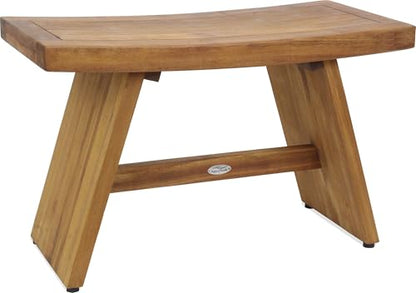 The Original 30" Asia Teak Shower Bench | Durable, Water-Resistant Teak, Shower Chair & Shaving Foot Rest, Indoor/Outdoor Use