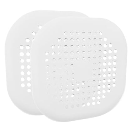 2 Pack 5.5 Inch White rain Hair Catcher | Silicone, Square ,140mm, Sink Drain Strainer, Shower Drain Hair Catcher, Drain Protector Hair Stopper, For Bathroom Bathtub