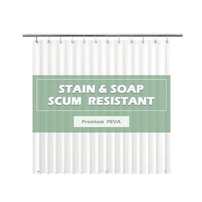 EHZNZIE Frosted Shower Curtain Liner 72x84, PEVA Waterproof Bath Curtain, No Chemical Smell, 3 Weighted Magnets, Durable with Rustproof Metal Grommets - color: Frosted, size: 72"W x 84"L (Pack of 1)