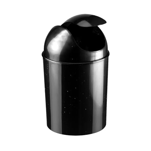 Umbra 1.25 Gallon Mini Waste Can with Removable Swing-Top Lid - Small Garbage Bin for Kitchen, Bathroom, Bedroom, Office - Compact Trash Can Fit Under Tables & Counters - Galaxy Black - color: Galaxy
