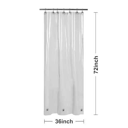 Barossa Design Clear Black Stall Shower Curtain Liner 36x 72 | Waterproof PEVA, 3 Bottom Magnets, Metal Grommets, Lightweight Plastic Shower Liner 36 x 72 Inches for Small Bathroom Stall - color: Black Clear, size: 36"W x 72"L (Pack of 1)