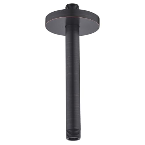 RANDOM 8 Inches Ceiling Mount Shower Arm with Flange,Oil Rubbed Bronze.RD91038-8-ORB - color: 8″Oil Rubbed Bronze(Round Flange)