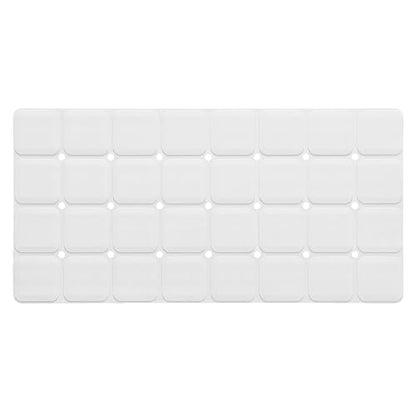 Webos Silicone Bath Mat with Suction Cups – Non-Slip Foldable Bathtub & Shower Mat, Durable & Quick-Dry Safety Tub Mat with Large Drain Holes for Families 28"x 14" White - color: White, size: 28" x 14" (Rectangular)