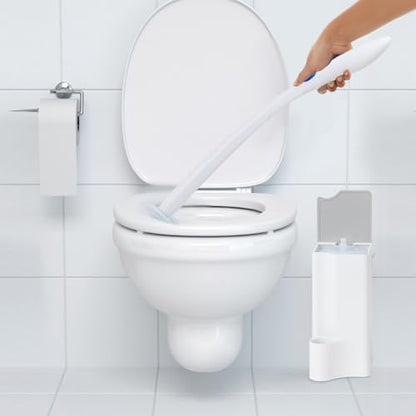 2 Pack Holder for Clorox Toilet Wand, Compatible with Clorox Toilet Wand Holder only, White & Gray
