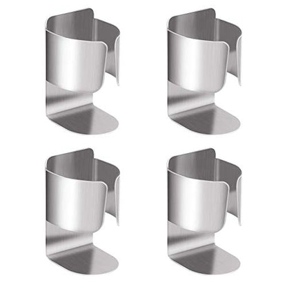 Electric Toothbrush Holder, 304 Stainless Steel Wall Mounted Self Adhesive Storage Organizer Stand Rack for Electric Toothbrush, Toothpaste, Facial Cleanser (Silver 4 Pack) - color: Silver 4 Pack