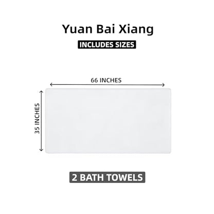 Bath Towels Pack of 2(35'' x 66'') Quick Dry Microfiber Shower Towel for Hotel,Bathroom,Guest,Spa,Gym Yoga, SPA - Blue - color: Blue, size: 35x66" BATH Towel Set of 2