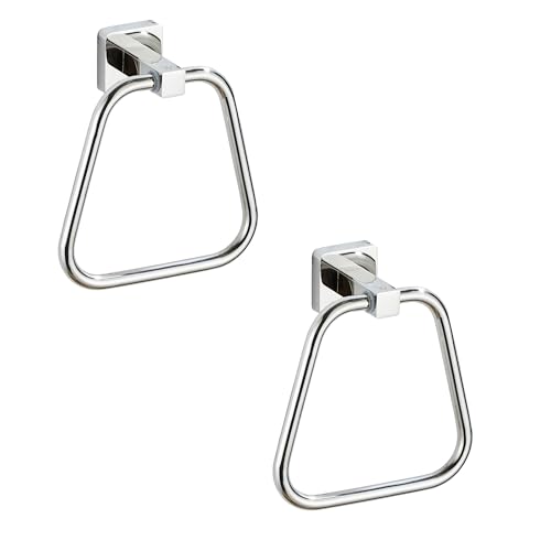 Chrome Towel Ring for Bathroom 2 Pack, Kitchen Bath Towel Holder Hangers Wall Mount Heavy Duty Stainless Steel - color: Chrome, size: 2 Pack