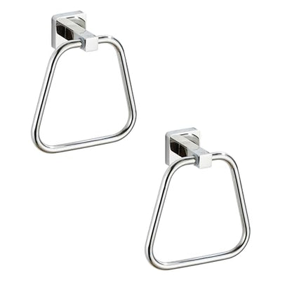 Chrome Towel Ring for Bathroom 2 Pack, Kitchen Bath Towel Holder Hangers Wall Mount Heavy Duty Stainless Steel - color: Chrome, size: 2 Pack