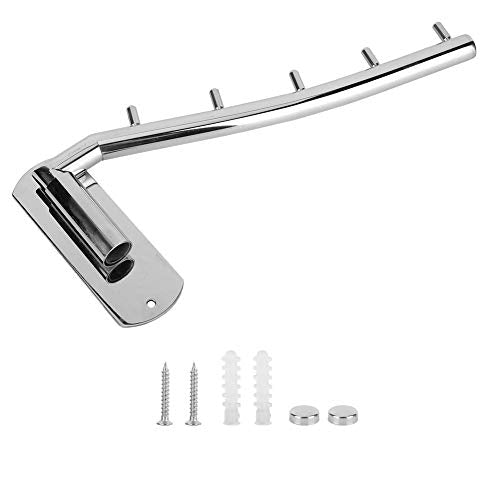 Wall Mount Clothes Hanger Rack, Stainless Steel Closet Organizer with Double Hanging Space, Polished Towel Bar for Bathroom Bedroom Laundry Room, 12 X 28 X 1.6 Cm