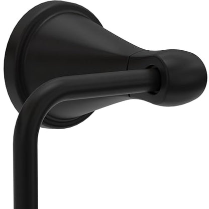 Delta Faucet Becker (1-Pack) Toilet Paper Holder, Matte Black, Wall Mounted Euro Hook Design BCK50-MB - color: Matte Black