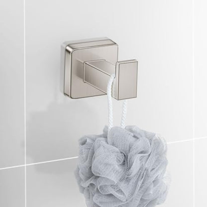 Bathroom Hardware Accessories Set 4 Pieces, Brushed Nickel Stainless Steel Towel Bar Set, Includes 24In Towel Bar, Towel Ring, Robe Towel Hooks,Toilet Paper Holder, Bathroom Towel Rack Set - color: Brushed Nickel, size: 24Inch