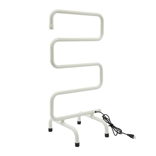 Electric Towel Warmer S-Shaped Drying Rack, Fast Heating Constant Temperature Freestanding Heated Towel Rack for Bathroom Kitchens Laundry Rooms Spas, 17.7" W x 28.4" H