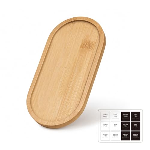 SheeChung Bathroom Counter Tray, Small Bamboo Vanity Tray - 6.9" x 3.5" | Decorative Kitchen Countertop Organizer for Soap Dispenser, Perfume, Jewelry, Catchall, Makeup, Candle, Coffee Table - color: Bamboo, size: 3.5" x 0.4" x 6.9"