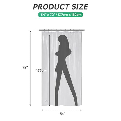 AmazerBath 54x72 Shower Curtain Stall, Plastic Small Shower Curtain Clear, Heavy Duty Thick PEVA, Stand Up Shower Stall Size with 2 Weighted Stones and 9 Grommets - color: 8g Clear, size: 54"W x 72"L (Pack of 1)