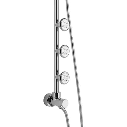 Lanikai Rain Shower Head with Handheld Spray Combo - 1028-CH-1.8GPM, Polished Chrome - 8" Rain Showerhead with Handheld Sprayer, 3 Spray Jets, 5-Function Rainfall Shower Head with Hose, 1.8 GPM - color: Polished Chrome, size: 1.8 GPM