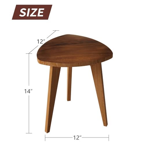 Teak Shower Stool and Foot Rest, Solid Wood Stool Near Bathtub, Small Stool, Plant Stool for Living Room, Bathroom, Bedroom