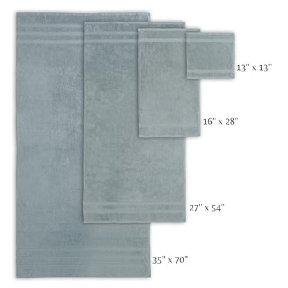 SOFE H&L | Olea Luxury Turkish Cotton Hand Towels Set of 4 Light Blue | Premium, Soft, Durable, Absorbent | Hotel Quality Plush Towels and Thick Towel Sets - color: Light Blue, size: Set of 4 (4 Hand Towels)