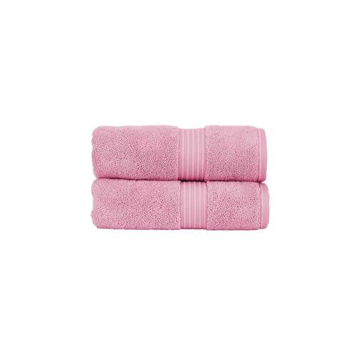 Christy 100% Luxury Supima Cotton | Ultra Soft | Super Absorbent | 650GSM | - color: Blush, size: 2 Hand Set
