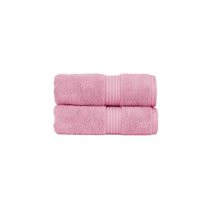 Christy 100% Luxury Supima Cotton | Ultra Soft | Super Absorbent | 650GSM | - color: Blush, size: 2 Hand Set
