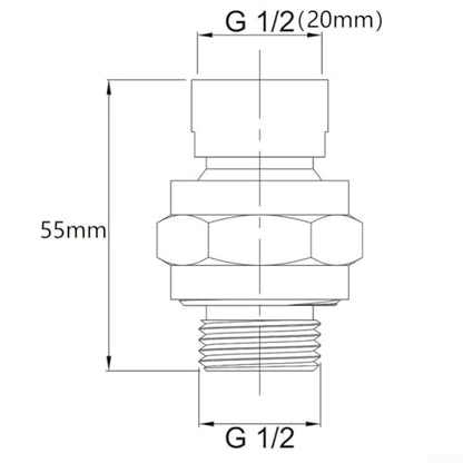 Shower Head Adapter 360° Rotating Ball Joint Adjustable Swivel Extension for Fixed Handheld Rain Shower Heads Stainless Steel G1/2 Connector