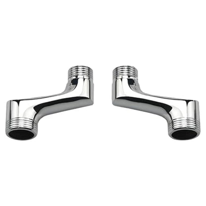 2Pcs Shower Head Extender Adapter, Brass Adjustable Swivel Arm with 1/2 3/4 Offset Connection, Excentric Toilet Connection