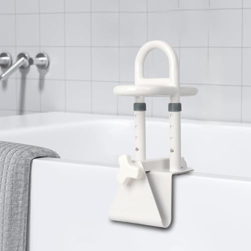 Bathtub Handles for Seniors: Triple Grip Adjustable Bathroom Grab Bars,Supports 350 LBS Safety Rail for Elderly,Disabled,Tub Grab Bars for Side of Tub
