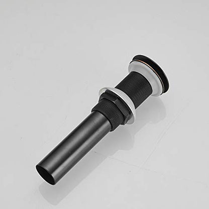 15/8" Bathroom Faucet Vessel Vanity Sink Pop Up Drain Assembly Stopper Plug | Without Overflow Fits Bathroom Standard Sink Hole 1-1/2" to 1-3/4" Oil Rubbed Bronze Push & Seal by Homevacious - color: Oil Rubbed Bronze, style: Without Overflow