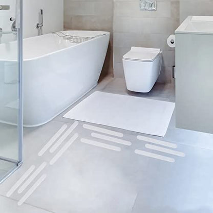 Garneck 24pcs Slip Tape Bath Safety Strips Non-Slip Shower Mat Stickers for Bathtub Shower Stairs Floor Easy to Install - size: 24 pcs