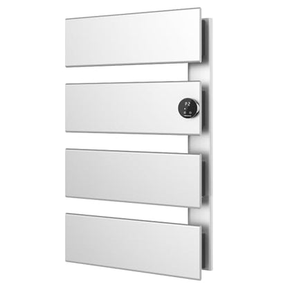 K&KALONZO Electric Towel Warmer Wall Mounted, Fast Heat in 2 Min, NTC Safety | 5 Timers & 3 Heat Levels Control, 2H Rapid Dry, Plug-In/Hardwired, Anti-Scald, Aluminum Heated Towel Rack for Bathroom, K4RS - color: Silver, size: 4-Bar