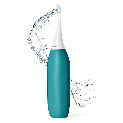 HappyPo The Original XL Butt Shower - Portable Bidet with 50% More Volume - The Easy-Bidet 2.0 Replaces Wet Wipes and Shower Toilet - Portable Bum Spray for Travel - Turquoise - color: Turquoise, size: Extra Large (480 ml)