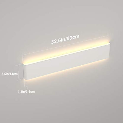 Ralbay LED Modern Vanity Light 32.67"/30W Aluminum Up and Down Modern LED Vanity Lights for Bathroom - color: White-Warm White, size: 32.6 inch