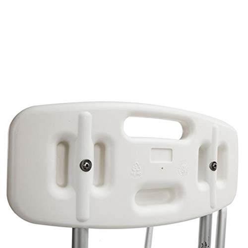 Bath Chair,Adjustable Handicap Shower Chair Seat Bench Transfer Bench with Arms and Backs,3 Blow Molding Plates Aluminium Alloy for Seniors Elderly Baby Bathtub Lift Chair (White) - color: White