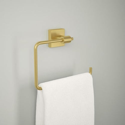 Franklin Brass Maxted (1-Pack) Hand Towel Ring Modern Gold Holder for Wall Mount Square Hanger for Kitchen, Bathroom Accessories MAX46-MG - color: Modern Gold