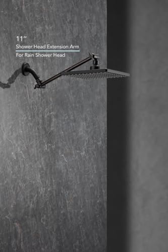 11 Inch Adjustable Shower Head Extension Arm With Locking Set Screw, Singing Rain 304 Stainless Steel Angle Height Adjustable, Easy Install, G1/2 Universal Connector Compatible (Oil Rubber Bronze) - color: 4. Oil Rubbed Bronze, style: 11 inch