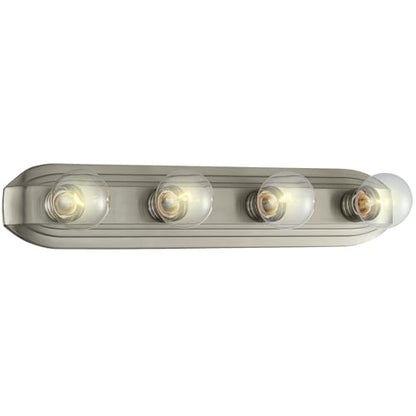 Designers Fountain 4-Lights Melrose Vanity Light Fixture, 24 Inch Wall Mount Sconce for Bathroom, Bedroom or Mirror, Brushed Nickel, 6614-BN - size: 4-Light