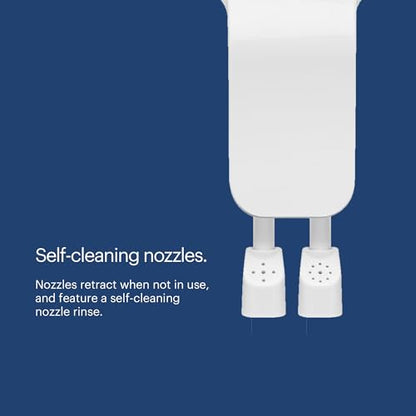 Brondell Bidet - FreshSpa Comfort Plus Bidet Attachment - Dual Temperature and Dual Nozzle with Retractable Nozzles and Self-Cleaning Function