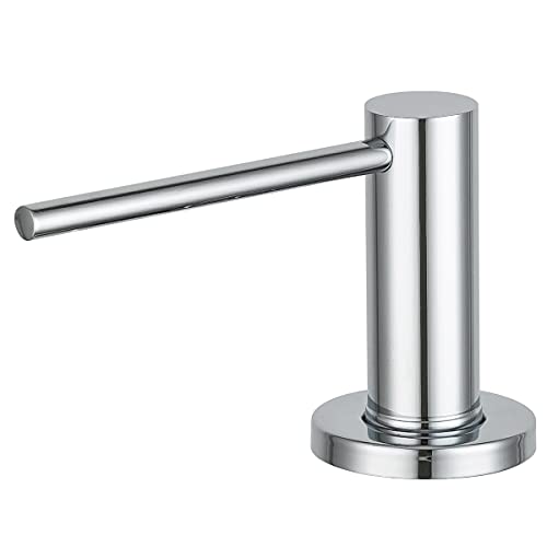 Soap Dispenser for Kitchen Sink Polished Chrome GAPPO Stainless Steel Countertop Pump Hand Lotion Built in Bottlend Lotion Built in Bottle - color: Polished Chrome