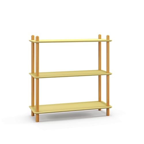 3-Tier Bamboo Freestanding Shelf Unit, Versatile Open Shelf Display - size: 31.5''W 3-tier