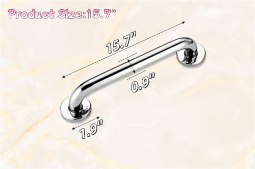 Bath Grab Rails for Elderly Anti Slip Shower Wall Grip Handle Safety Hand Rail Mobility Aids for Bathtub Toilet Kitchen Bedroom Shower - size: 15.7inch