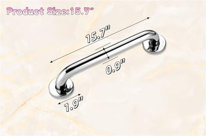 Bath Grab Rails for Elderly Anti Slip Shower Wall Grip Handle Safety Hand Rail Mobility Aids for Bathtub Toilet Kitchen Bedroom Shower - size: 15.7inch