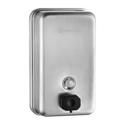 Pollock Commercial Soap Dispenser Wall Mounted 37oz,SUS304 Stainless Steel | Hand Soap Dsipenser Rust-Proof Leak Free 1100ML,Manual Liquid Pump Soap Dispenser for Bathroom Kitchen Office - color: Blk-1618-1100