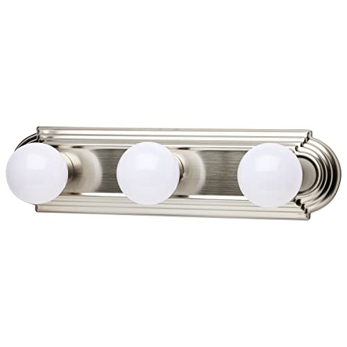 Nuvo Lighting 60/300 Transitional Three Light Vanity in Pwt, Nckl, B/S, Slvr. finish - color: Pwt, Nckl, B/S, Slvr., size: 3Lt Vanity Strip